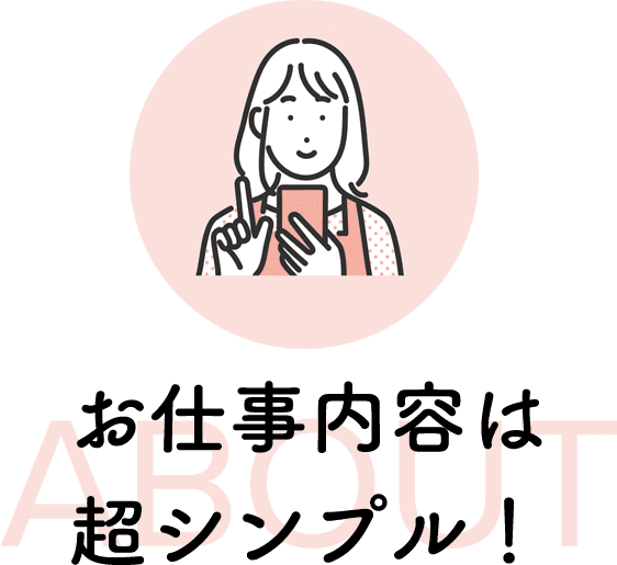 お仕事内容は超シンプル！